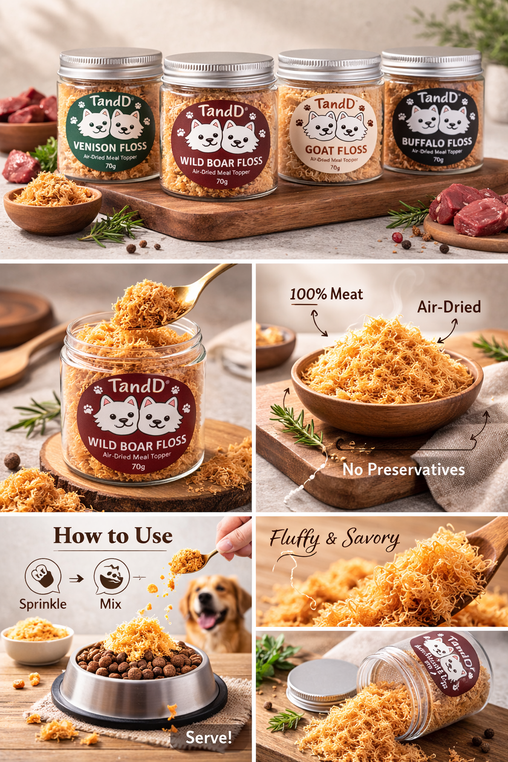 TandD Wild Boar Meal Topper 70g