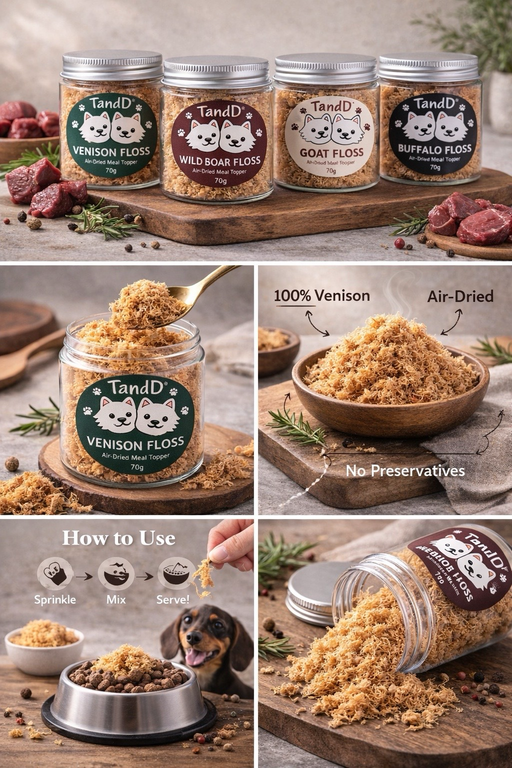 TandD Venison Meal Topper 70g